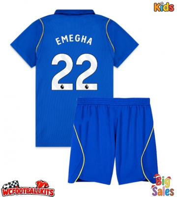Chelsea Emmanuel Emegha #22 Replica Home Stadium Kit for Kids 2026-27 Short Sleeve (+ pants)